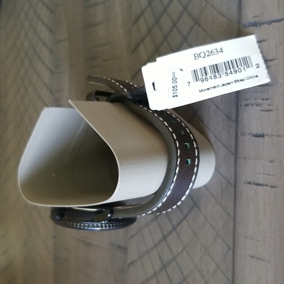 Fossil quartz brown leather men's watch NWT - Picture 2 of 3